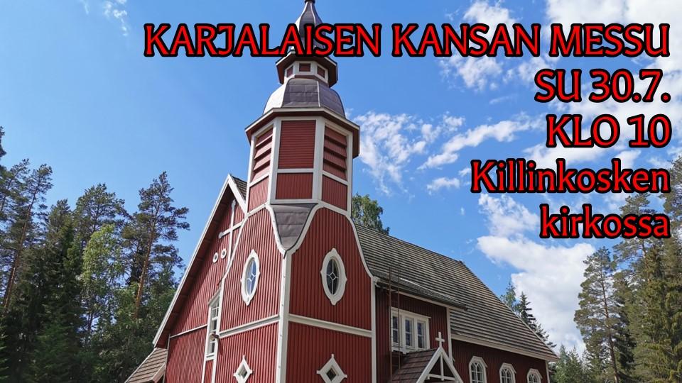 Live - Su 30.7. klo 10 Karjalaisen kansan messu