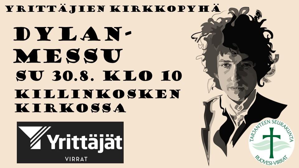 Live - su 30.8.  klo 10 Dylan-messu Killinkosken kirkossa