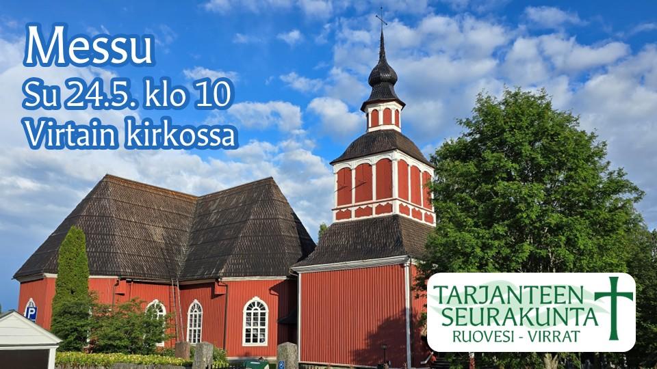 Live - su 24.5. klo 10 messu Virtain kirkossa