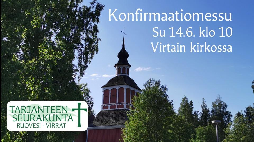 Live - su 14.6. klo 10 konfirmaatiomessu Virtain kirkossa