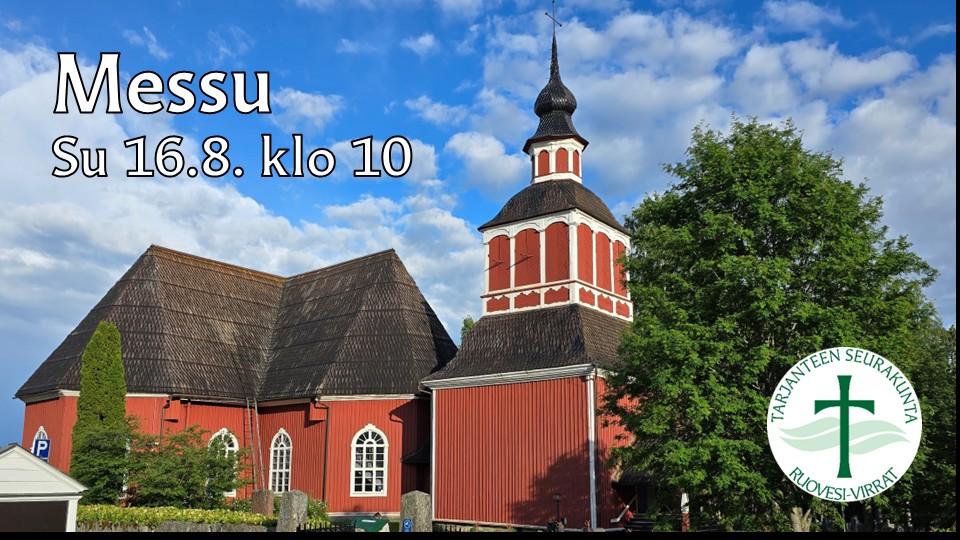Live - su 16.8. klo 10 messu Virtain kirkossa