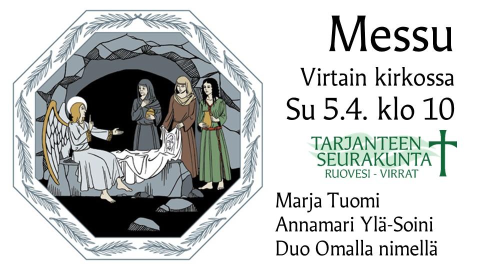 Live - su 5.4. klo 10 messu Virroilla